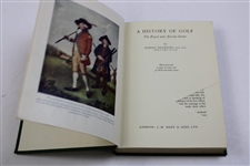 Tom Simpson Signed And Inscribed 1955 A History Of Golf By Browing
