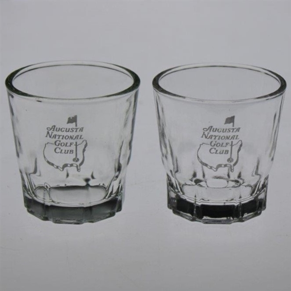 Pair Of Vintage Augusta National Golf Club Members Shot Glasses