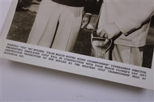Vintage Press Photo Of Ben Hogan Accepting Fathers Day Golf Ball At The Masters