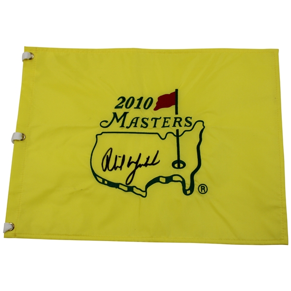 Phil Mickelson Signed 2010 Masters Embroidered Flag JSA ALOA