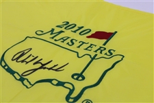 Phil Mickelson Signed 2010 Masters Embroidered Flag JSA ALOA