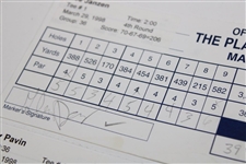 Langer, Olazabal & Six Others Signed 1998 Players Championship Used Scorecards