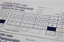 Langer, Olazabal & Six Others Signed 1998 Players Championship Used Scorecards