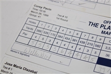 Langer, Olazabal & Six Others Signed 1998 Players Championship Used Scorecards