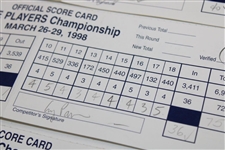 Langer, Olazabal & Six Others Signed 1998 Players Championship Used Scorecards