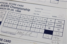 Langer, Olazabal & Six Others Signed 1998 Players Championship Used Scorecards