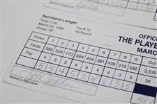 Langer, Olazabal & Six Others Signed 1998 Players Championship Used Scorecards