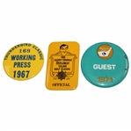 Three (3) Badges To Tournaments Won by Arnold Palmer 1967-71