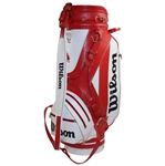 Gene Sarazen's Personal Wilson Red & White Golf Staff Full Size Golf Bag