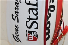 Gene Sarazen's Personal Wilson Red & White Golf Staff Full Size Golf Bag