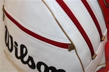 Gene Sarazen's Personal Wilson Red & White Golf Staff Full Size Golf Bag