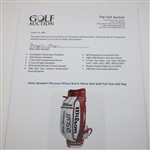 Gene Sarazen's Personal Wilson Red & White Golf Staff Full Size Golf Bag