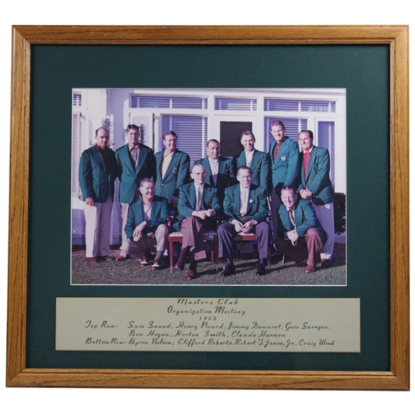 Gene Sarazens Personal 1952 Masters Club Organization Meeting Photo - 1st Champs Dinner