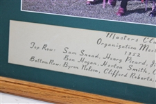Gene Sarazen's Personal '1952 Masters Club Organization Meeting' Photo - 1st Champs Dinner