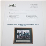 Gene Sarazen's Personal '1952 Masters Club Organization Meeting' Photo - 1st Champs Dinner