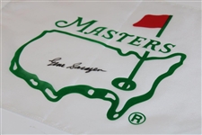 Gene Sarazen Signed Undated White Masters Flag - Sarazen Collection JSA ALOA