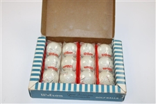 Gene Sarazen Wilson Strokemaster Dozen Golf Ball in Box w/Sarazen Flag - Sarazen Collection