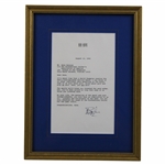 Bob Hope Signed Letter To Gene Sarazen About Receiving The Pga Distinguished Service Award - Sarazen Collection JSA ALOA