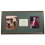 Gene Sarazens Personal 1998 Francis Ouimet Award For Lifelong Contributions To Golf