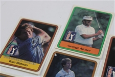 Watson (x2), Floyd, Peete, Crenshaw, Newton & Archer Signed PGA Tour Golf Cards JSA ALOA