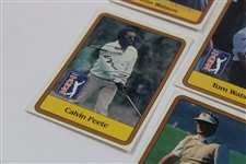 Watson (x2), Floyd, Peete, Crenshaw, Newton & Archer Signed PGA Tour Golf Cards JSA ALOA