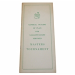 Masters Tournament Outline Of Plan For Gallery Guards Booklet
