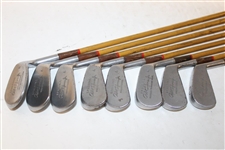 Robert T. Jones 1930's Matching Set Spalding Irons 2-9 Reg #187502 A 