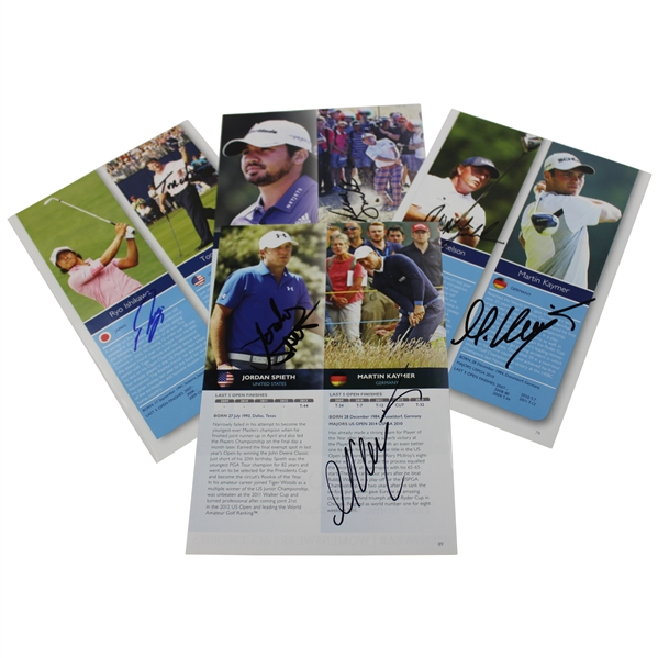 Mickelson, Spieth, Watson & 5 Others Signed 4 Magazine Bio Pages JSA ALOA
