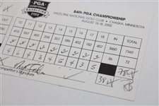 Nick Faldo Signed 2002 PGA Championship At Hazeltine GC Scorecard