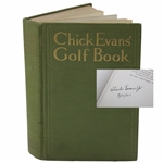 Chick Evans Signed 1921 Chick Evans Golf Book JSA ALOA