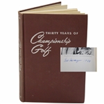 Gene Sarazen Signed 1950 Thirty Years of Championship Golf First Edition JSA ALOA