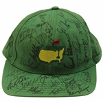 Tiger, Jack, Arnie, Seve & 29 other Masters Champs Signed Green Masters Hat JSA ALOA