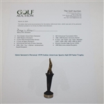 Gene Sarazen's Personal 1979 Italian American Sports Hall Of Fame Trophy