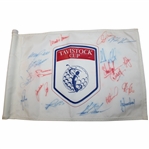 Els, Immelman, Rose, OMeara & others Signed Tavistock Cup Course Flown Flag JSA ALOA