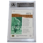 Jack Nicklaus Signed 2001 Upper Deck #115 '1972' Masters Card Beckett Auto Grade 10 #00015490433