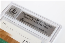 Jack Nicklaus Signed 2001 Upper Deck #115 '1972' Masters Card Beckett Auto Grade 10 #00015490433