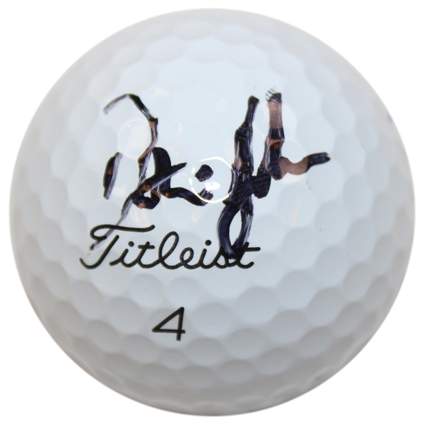 Dustin Johnson Signed Masters Logo Golf Ball JSA #VV50257