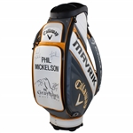 Tiger Woods, Tom Brady, Phil & Peyton Signed Callaway The Match Golf Bag JSA ALOA