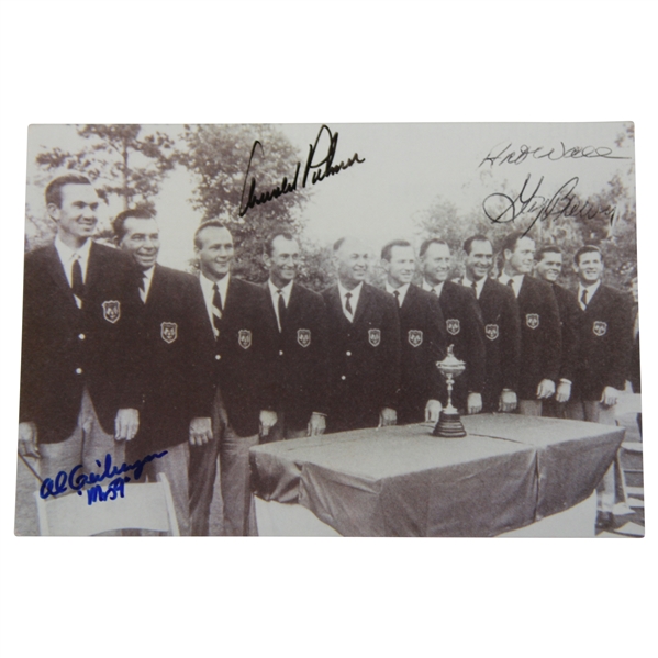 Palmer, Brewer, Geiberger & Wall Signed Ryder Cup Team USA Photo JSA ALOA