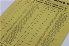 1948 Reading Open Pairing Sheet  - Berkshire C.C. Won by Ben Hogan