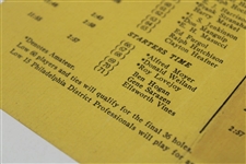 1948 Reading Open Pairing Sheet  - Berkshire C.C. Won by Ben Hogan