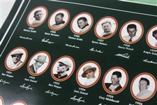 Legendary Champions Of The Masters Poster From Years 1934-1995 