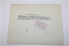 1926 Bobby Jones 'Defeated at the British Amateur' Sweeping Action Original Wire Photo