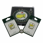 2003 Masters Bag Tag w/Two (2) 2018 Masters Pins & A Georgia Golf Hall Of Fame Pin