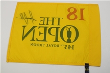 Henrik Stenson Signed 2016 The Open Championship at Royal Troon Flag JSA ALOA