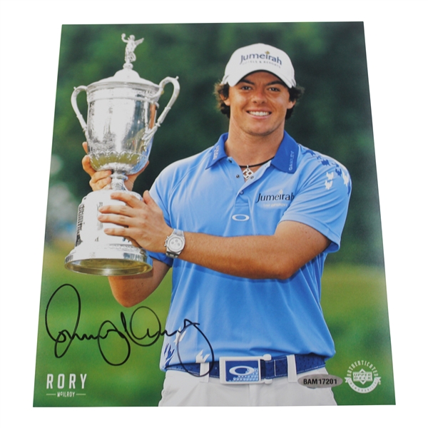 Rory McIlroy Signed 8 X 10 Photo 2011 US Open Trophy w/ UDA COA