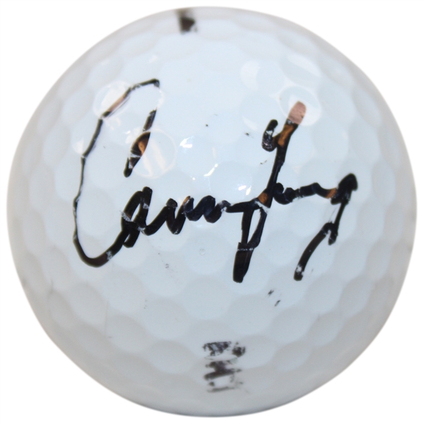 Cameron Young Signed Personal Used Titleist 3 Logo Golf Ball JSA ALOA