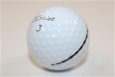 Cameron Young Signed Personal Used Titleist 3 Logo Golf Ball JSA ALOA