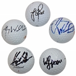 Stenson, Rose, Woodland (2) & Simpson Signed Personal Used Golf Balls JSA ALOA