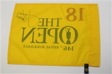 Jordan Speith Signed 2017 Open Championship At Royal Birkdale Screen Flag JSA ALOA